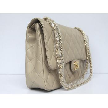 Chanel  Flap bags 01113 Grey Cow Leather Ladies Handbag Replica