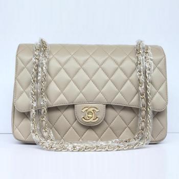 Chanel  Flap bags 01113 Grey Cow Leather Ladies Handbag Replica