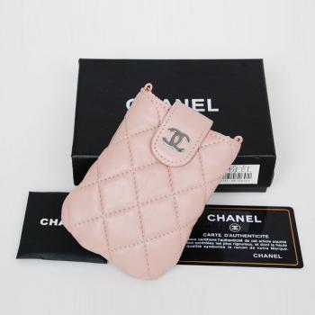 Chanel Iphone Cases 172 Pink Lambskin Small Bags Replica