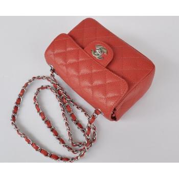 Replica Chanel  Flap bags 1115 Red Cow Leather Cross Body Bag