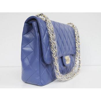 Replica Chanel  Flap bags 01113 Blue Medium Cross Body Bag