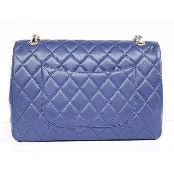 Replica Chanel  Flap bags 01113 Blue Medium Cross Body Bag