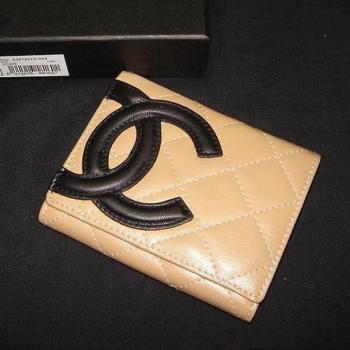 Chanel Wallet 086 Apricot Lambskin Wallet