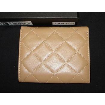 Chanel Wallet 086 Apricot Lambskin Wallet