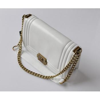 Chanel Boy Chanel bags 69010 White Lambskin Small Handbags