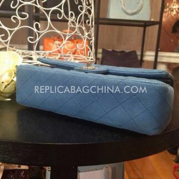 Chanel Leather  Flap Handbag Blue