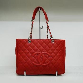 Chanel Shopping bags 35899 Red Lambskin Medium Bag