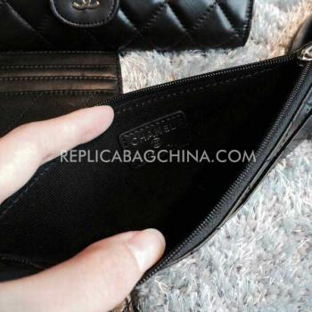 Chanel Black Handbag Calfskin Purse Replica