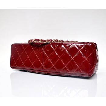 Cheap Quality Chanel  Flap bags 1113 Red Enamel Ladies Handbag