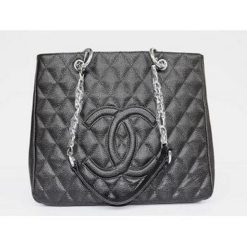 Cheap Chanel Shopping bags 35626 Black Lambskin Ladies Bag