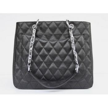 Cheap Chanel Shopping bags 35626 Black Lambskin Ladies Bag