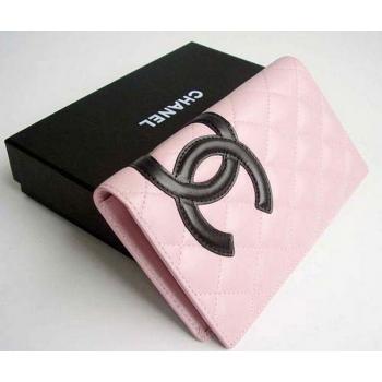 Chanel Wallet C0165 Pink Lambskin Ladies Wallet