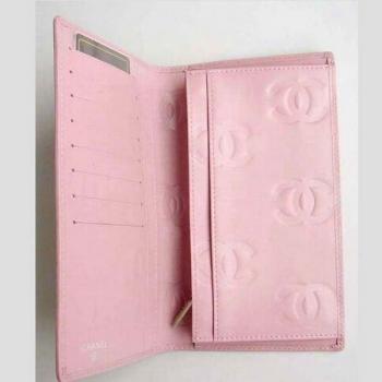 Chanel Wallet C0165 Pink Lambskin Ladies Wallet