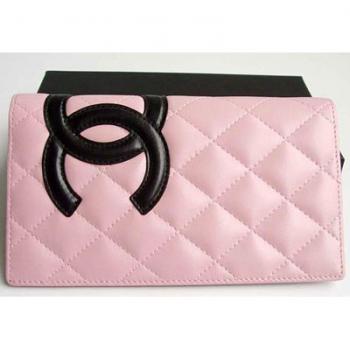 Chanel Wallet C0165 Pink Lambskin Ladies Wallet