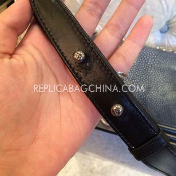 Replica Chanel Shoulder Bag Leather Black Le Boy