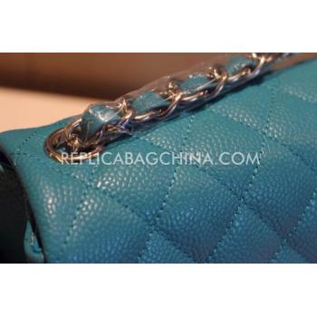 Chanel  Flap Snakeskin Handbag Mini Green