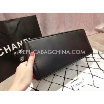 Chanel  Black Leather Handbag Replica