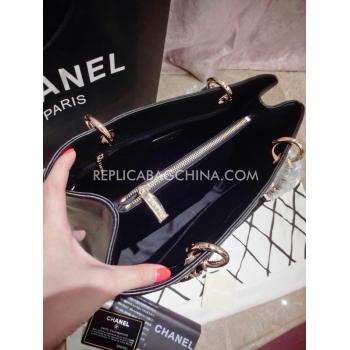 Chanel  Black Leather Handbag Replica