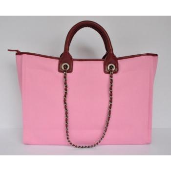 Chanel 2024 New Chanel 66942 Pink Canvas Ladies Handbags