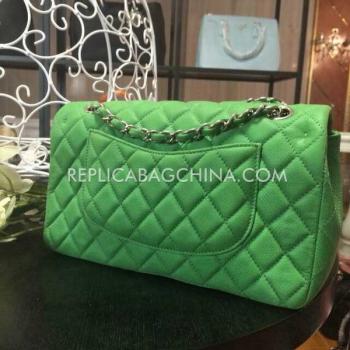 Chanel Green Leather  Flap Handbag Replica