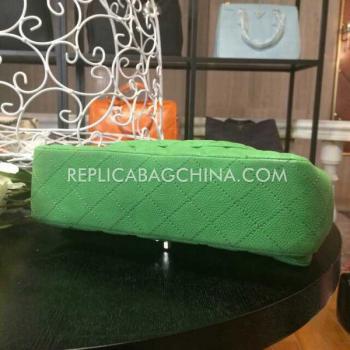 Chanel Green Leather  Flap Handbag Replica