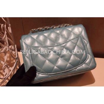 Chanel  Flap Mini Green Leather Handbag