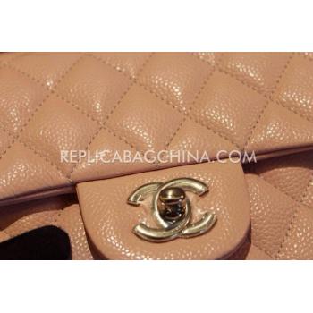 Quality Chanel Mini Pink  Flap Handbag Snakeskin