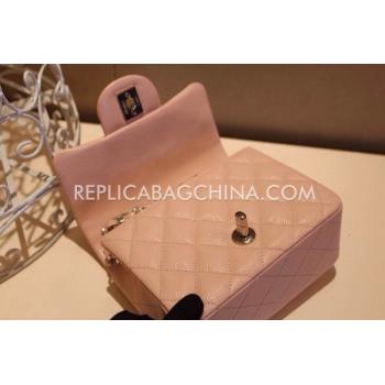 Quality Chanel Mini Pink  Flap Handbag Snakeskin