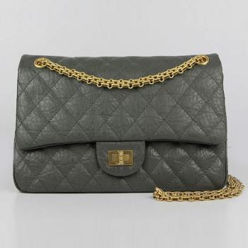 Chanel 37587 Grey Cow Leather Cross Body Bag