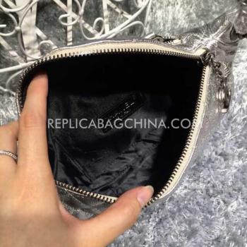 Chanel Handbag Grey Genuine Leather Fanny Pack Replica