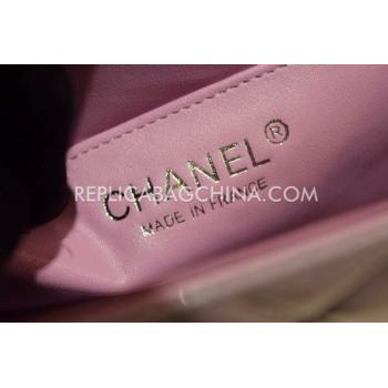 Cheap Chanel Handbag Mini Pink  Flap Snakeskin