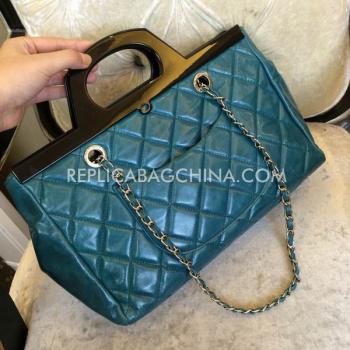 Chanel Handbag Shoulder Strap Detachable Green Shoulder Bag Calfskin