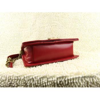 Chanel Boy Chanel bags 66714 Red Lambskin Medium Bags