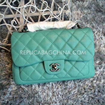 Chanel Calfskin Handbag  Green