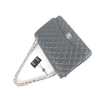 Chanel  Flap bags 1116 Grey Cow Leather Medium Bags