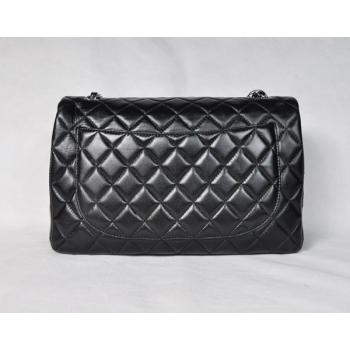 Chanel  Flap bags 28601 Black Lambskin Medium Bag Replica