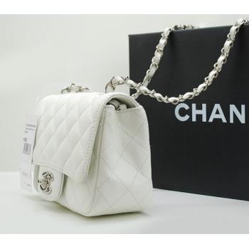 Chanel 36077 White Lambskin 2way