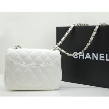 Chanel 36077 White Lambskin 2way