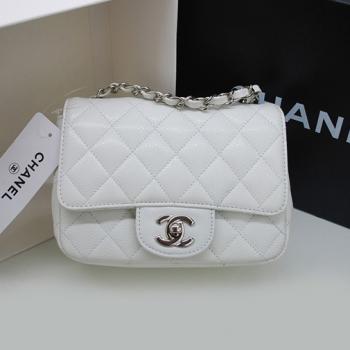 Chanel 36077 White Lambskin 2way