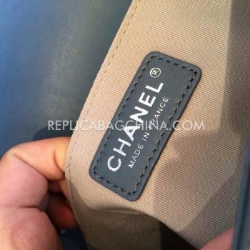 Chanel 2way Rhombic Blue Lambskin Le Boy Replica