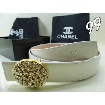 Chanel White Copper Buckle Belts Replica