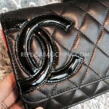 Cheap Chanel Handbag Le Boy Black Lambskin Replica