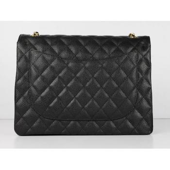 Cheap Chanel  Flap bags 01116 Black Medium HandBags