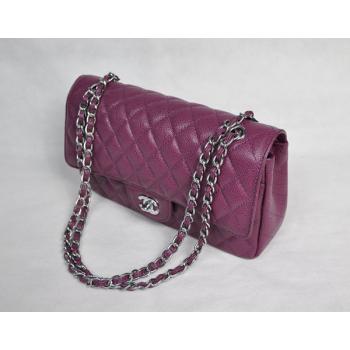 Chanel  Flap bags 1112 Purple Cow Leather Ladies Handbags