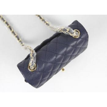 Chanel  Flap bags 1115 Blue Cow Leather Small Handbags