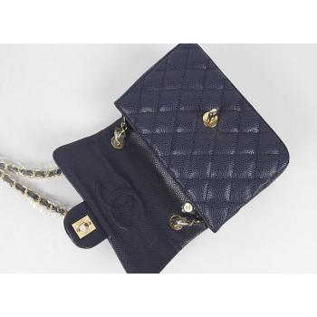 Chanel  Flap bags 1115 Blue Cow Leather Small Handbags