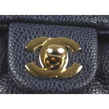 Chanel  Flap bags 1115 Blue Cow Leather Small Handbags