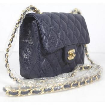 Chanel  Flap bags 1115 Blue Cow Leather Small Handbags