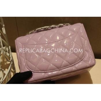 Chanel Calfskin Handbag  Flap Mini Pink