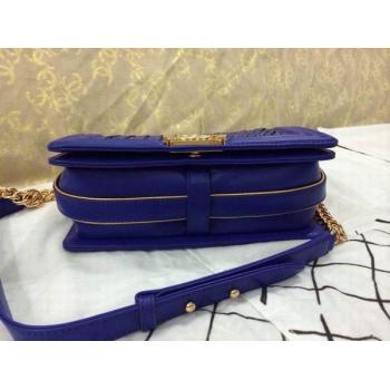 Replica Chanel Handbag Le Boy Calfskin Chain Blue HM02744